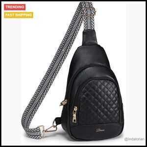 Anti-Theft Crossbody Bag Vegan Leather RFID Blocking Sling Handbag Secure Travel